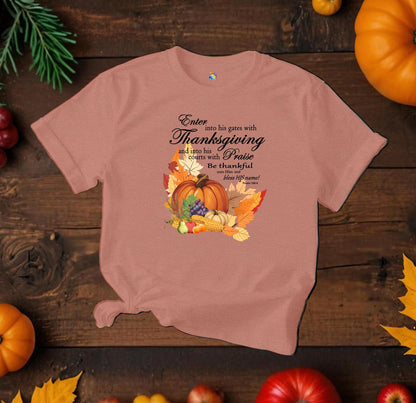 Fall Harvest Pumpkin Tee, Autumn T-Shirt, Harvest Shirt For Women, Seasonal Christian Gift, Thanksgiving Apparel, Cozy Casual Wear, Bible Verse - Printspirationz