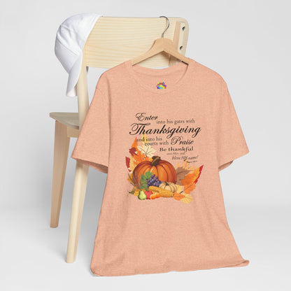 Fall Harvest Pumpkin Tee, Autumn T-Shirt, Harvest Shirt For Women, Seasonal Christian Gift, Thanksgiving Apparel, Cozy Casual Wear, Bible Verse - Printspirationz