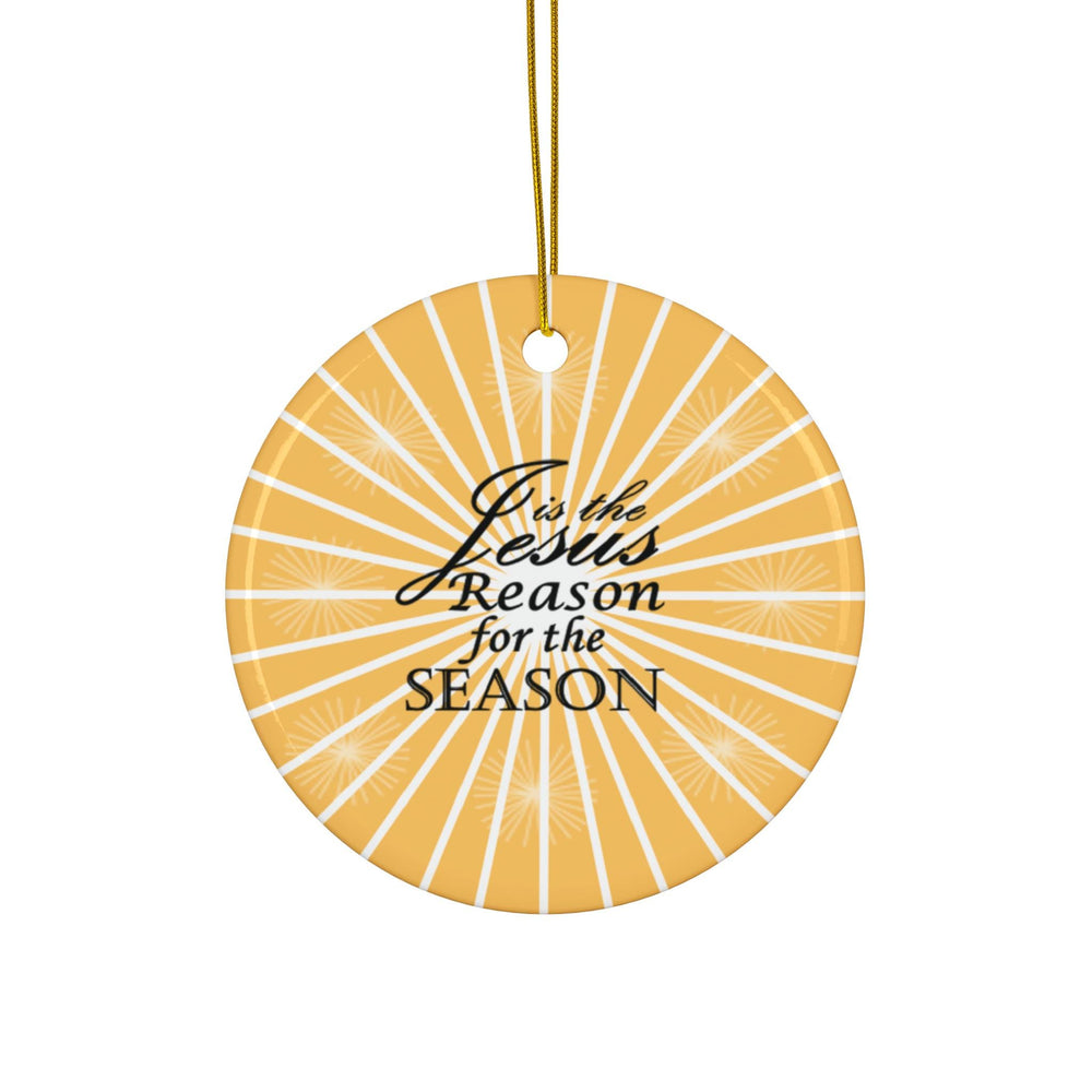 Jesus is the Reason for the Season Star Ceramic Ornament, Christmas Tree Decoration, Holiday Gift, Religious Decor, Festive Home Accent