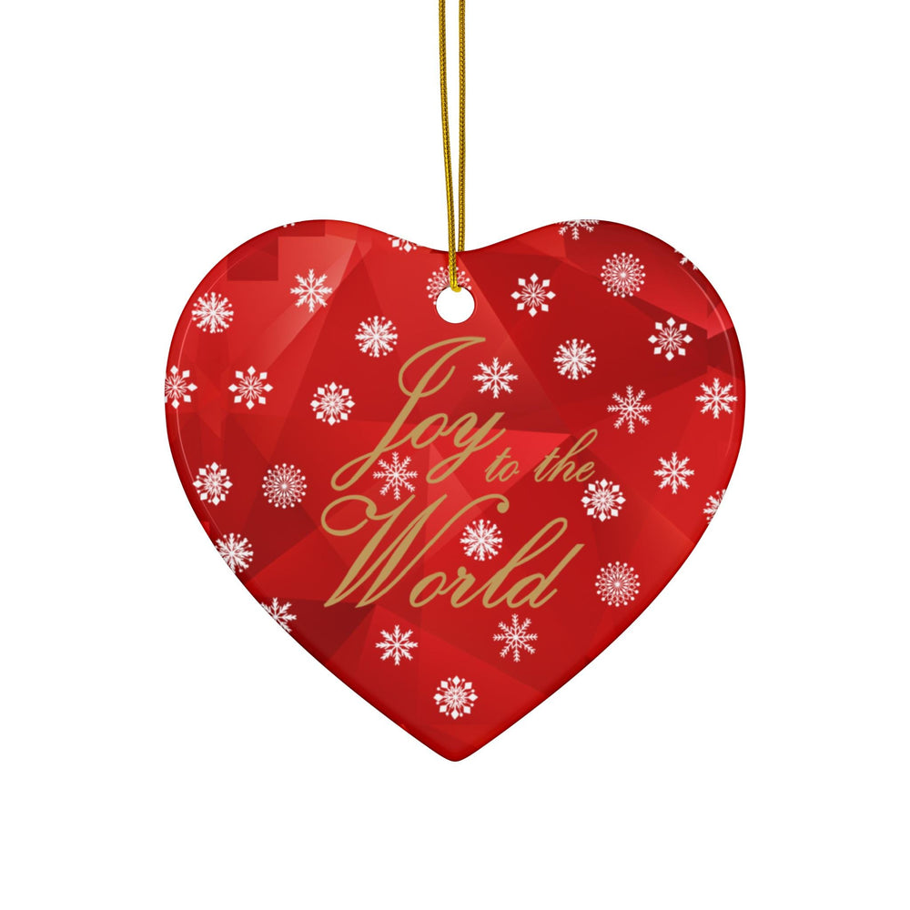 Joy to the World Ceramic Ornament, Holiday Decor, Christmas Tree Ornament, Festive Gift, Home Decoration, Winter Celebration, Christmas