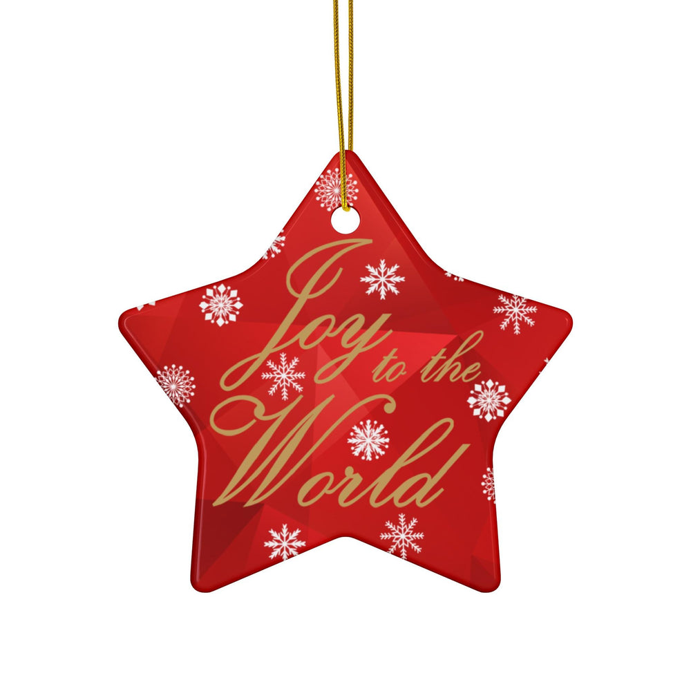 Joy to the World Ceramic Ornament, Holiday Decor, Christmas Tree Ornament, Festive Gift, Home Decoration, Winter Celebration, Christmas