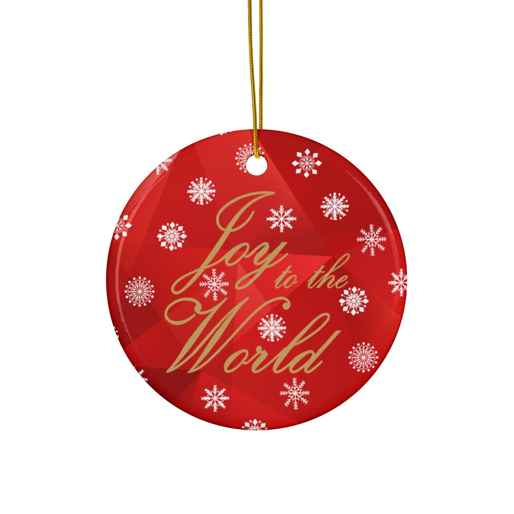Joy to the World Ceramic Ornament, Holiday Decor, Christmas Tree Ornament, Festive Gift, Home Decoration, Winter Celebration, Christmas