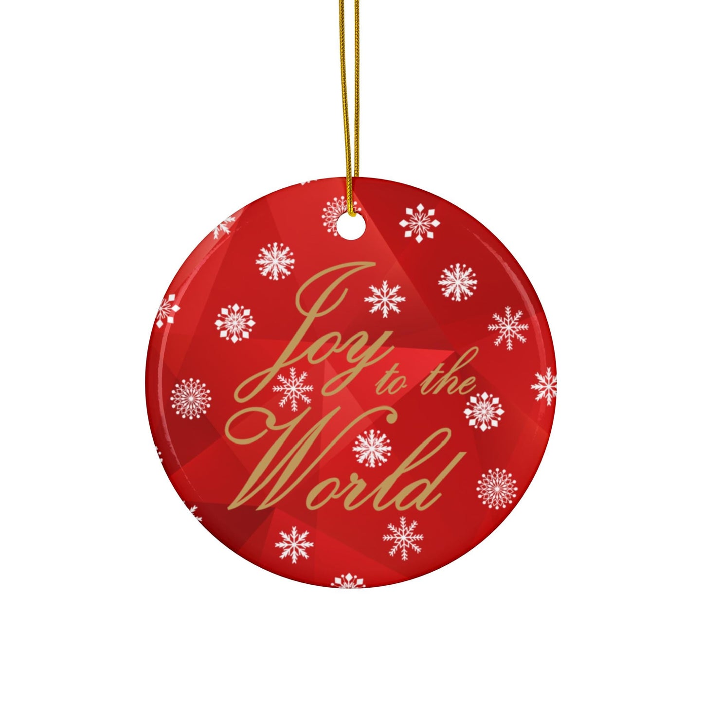 Joy to the World Ceramic Ornament, Holiday Decor, Christmas Tree Ornament, Festive Gift, Home Decoration, Winter Celebration, Christmas - Printspirationz