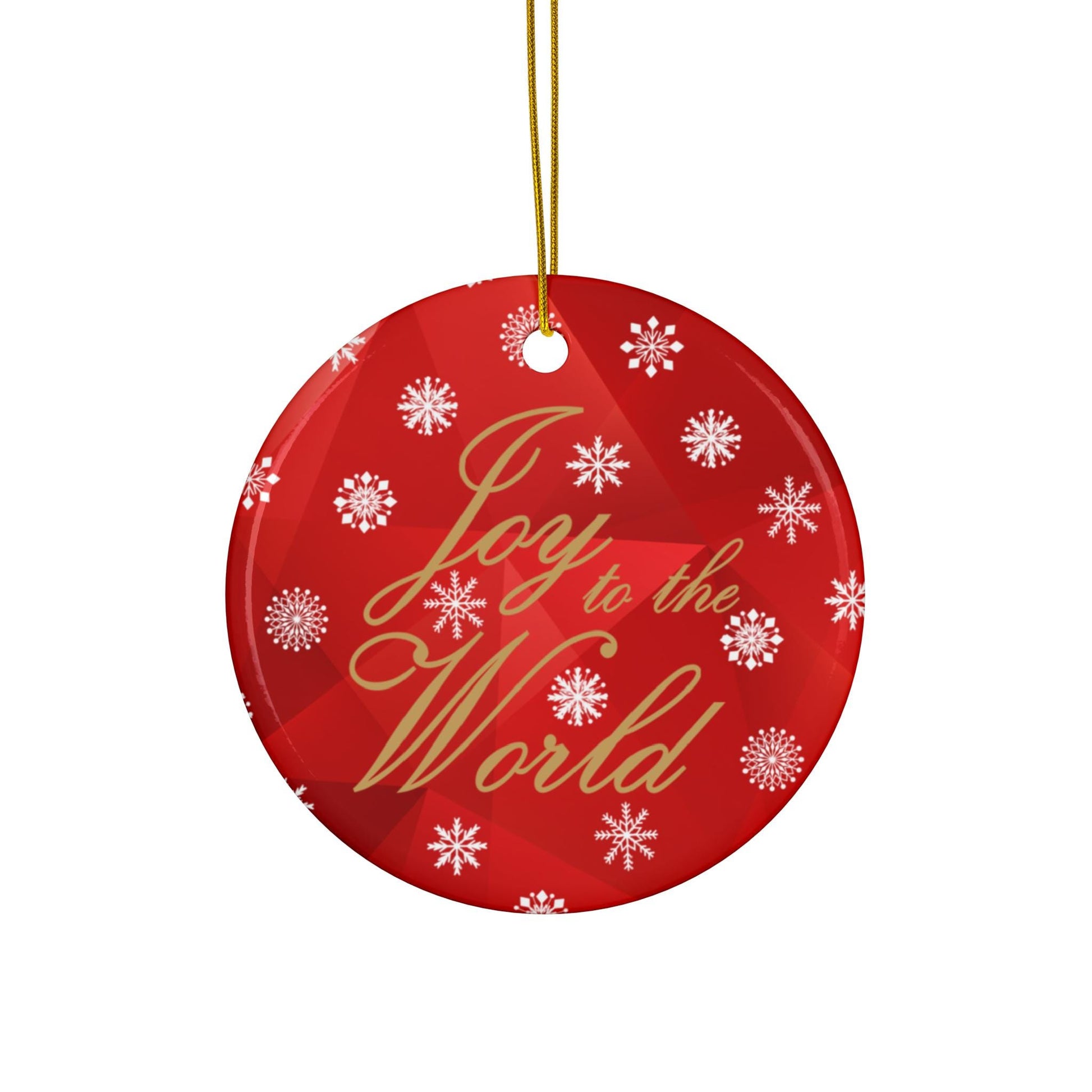 Joy to the World Ceramic Ornament, Holiday Decor, Christmas Tree Ornament, Festive Gift, Home Decoration, Winter Celebration, Christmas - Printspirationz