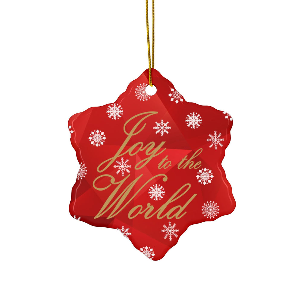 Joy to the World Ceramic Ornament, Holiday Decor, Christmas Tree Ornament, Festive Gift, Home Decoration, Winter Celebration, Christmas