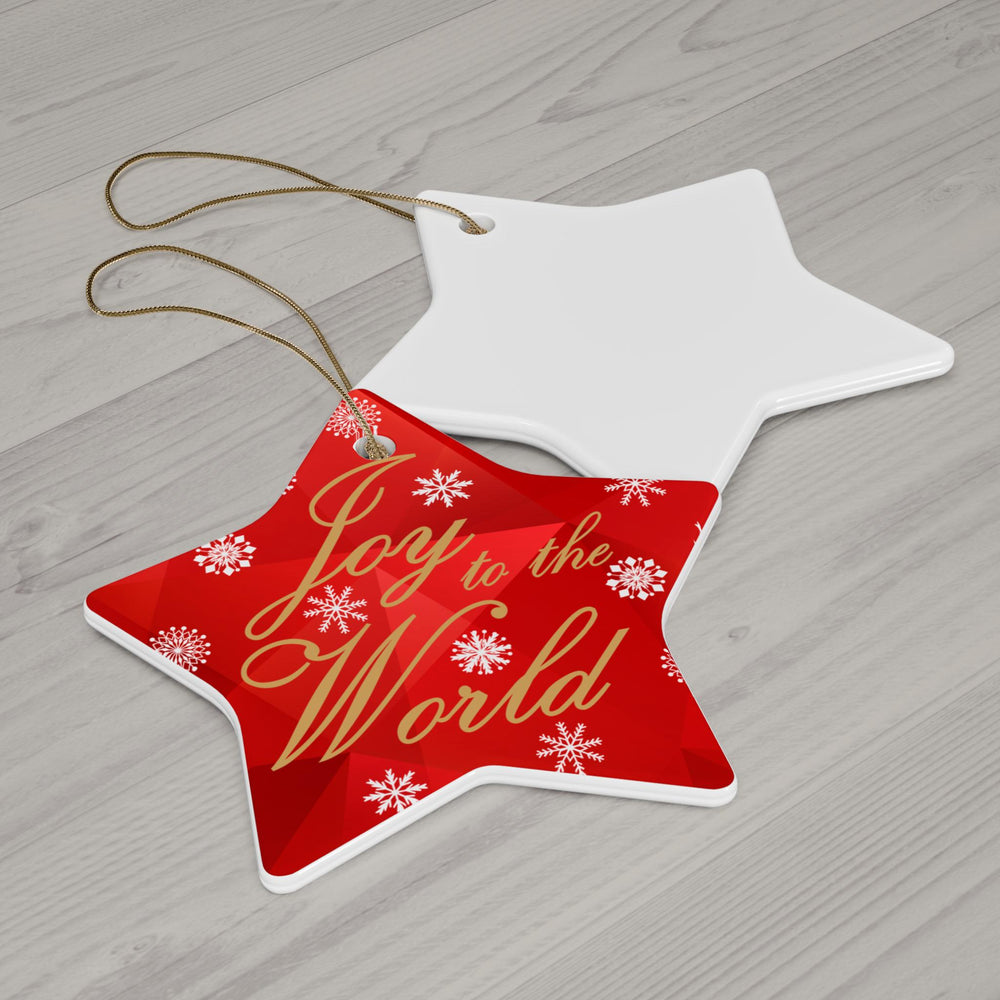Joy to the World Ceramic Ornament, Holiday Decor, Christmas Tree Ornament, Festive Gift, Home Decoration, Winter Celebration, Christmas