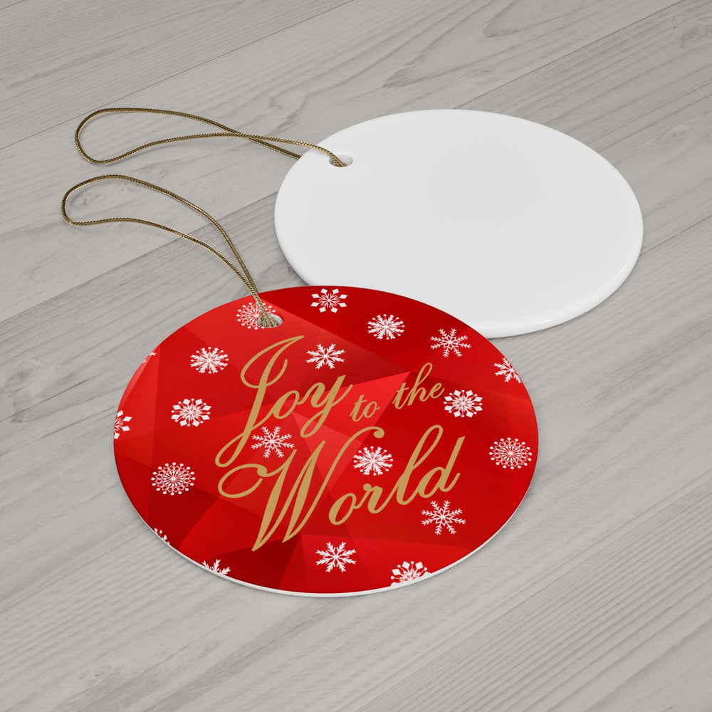 Joy to the World Ceramic Ornament, Holiday Decor, Christmas Tree Ornament, Festive Gift, Home Decoration, Winter Celebration, Christmas