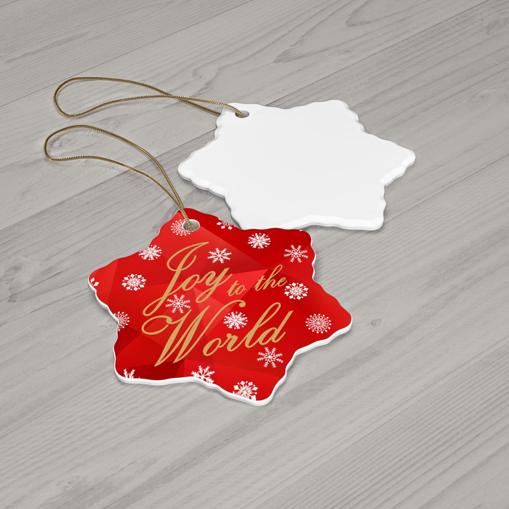 Joy to the World Ceramic Ornament, Holiday Decor, Christmas Tree Ornament, Festive Gift, Home Decoration, Winter Celebration, Christmas