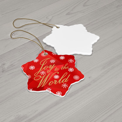 Joy to the World Ceramic Ornament, Holiday Decor, Christmas Tree Ornament, Festive Gift, Home Decoration, Winter Celebration, Christmas - Printspirationz