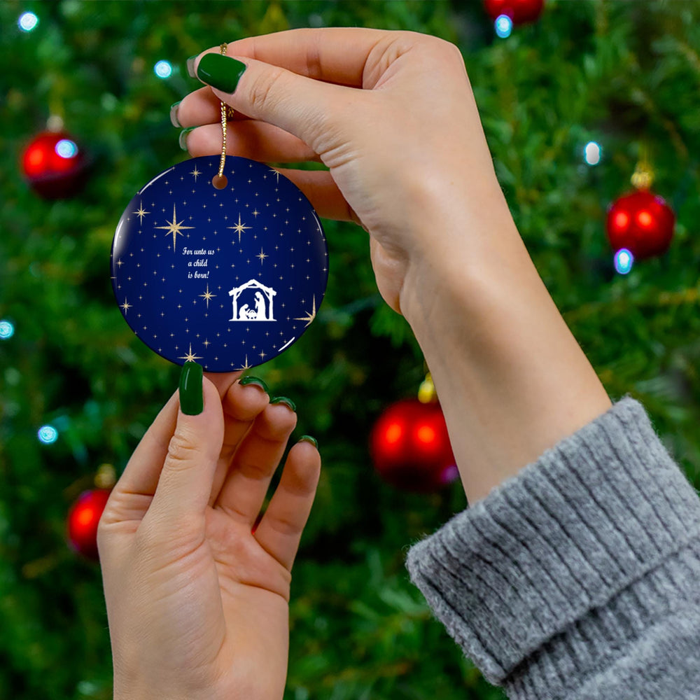 Nativity Ceramic Ornament, Christmas Tree Decoration, Holiday Gift, Religious Decor, Festive Home Accent, Unique Design, Gift for him or her
