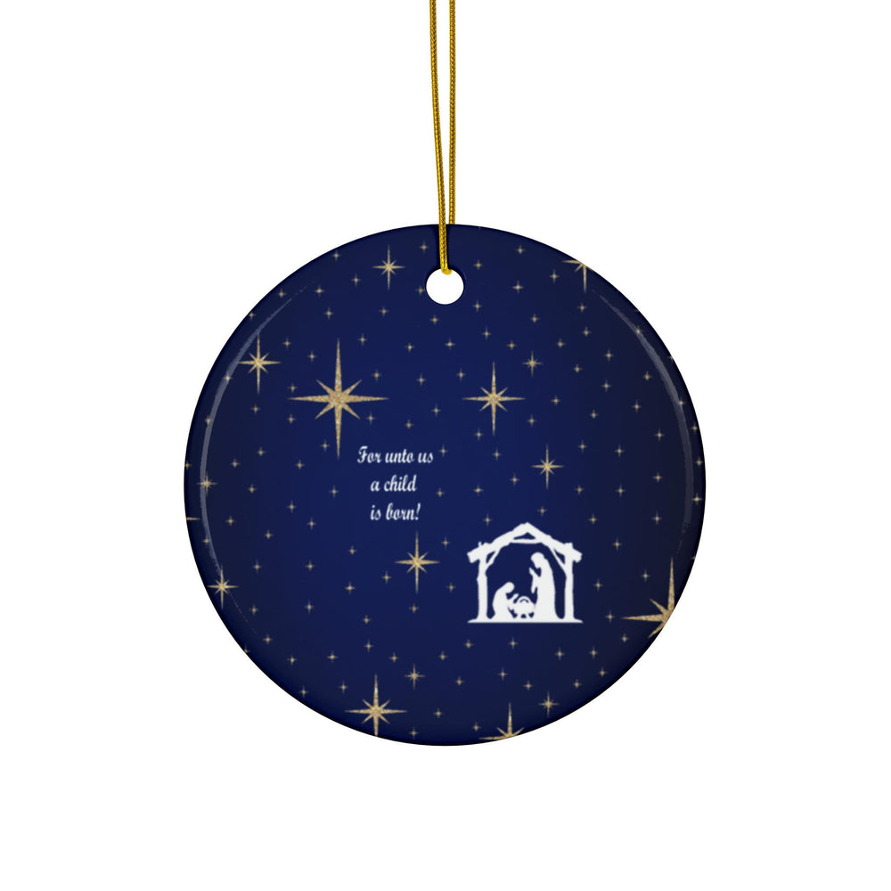 Nativity Ceramic Ornament, Christmas Tree Decoration, Holiday Gift, Religious Decor, Festive Home Accent, Unique Design, Gift for him or her