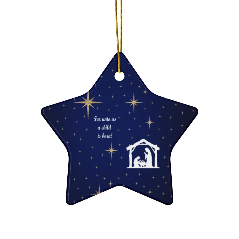 Nativity Ceramic Ornament, Christmas Tree Decoration, Holiday Gift, Religious Decor, Festive Home Accent, Unique Design, Gift for him or her