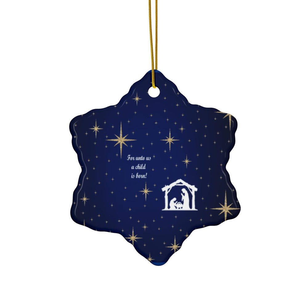 Nativity Ceramic Ornament, Christmas Tree Decoration, Holiday Gift, Religious Decor, Festive Home Accent, Unique Design, Gift for him or her