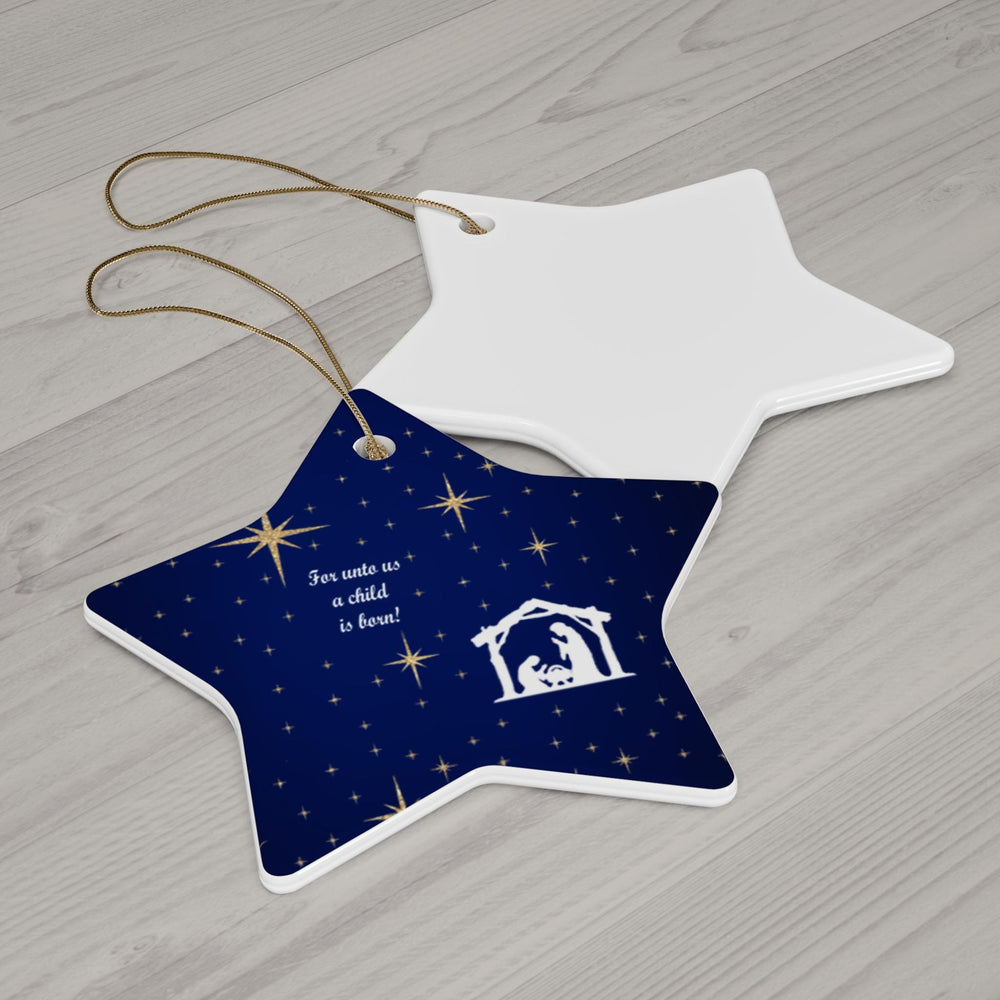 Nativity Ceramic Ornament, Christmas Tree Decoration, Holiday Gift, Religious Decor, Festive Home Accent, Unique Design, Gift for him or her