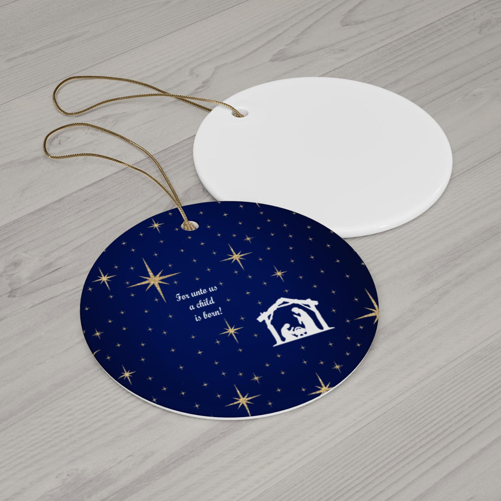 Nativity Ceramic Ornament, Christmas Tree Decoration, Holiday Gift, Religious Decor, Festive Home Accent, Unique Design, Gift for him or her