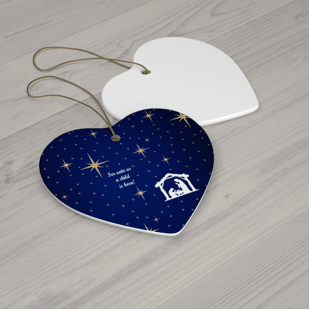 Nativity Ceramic Ornament, Christmas Tree Decoration, Holiday Gift, Religious Decor, Festive Home Accent, Unique Design, Gift for him or her