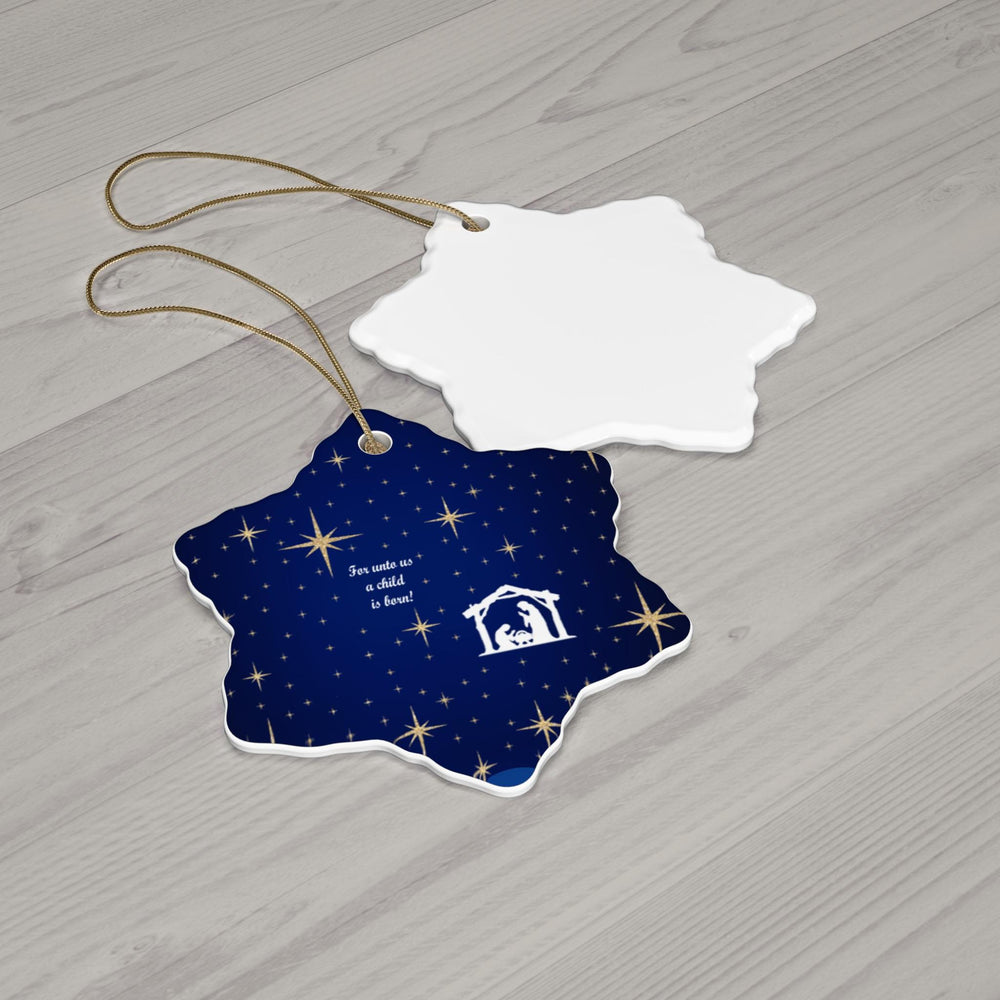 Nativity Ceramic Ornament, Christmas Tree Decoration, Holiday Gift, Religious Decor, Festive Home Accent, Unique Design, Gift for him or her