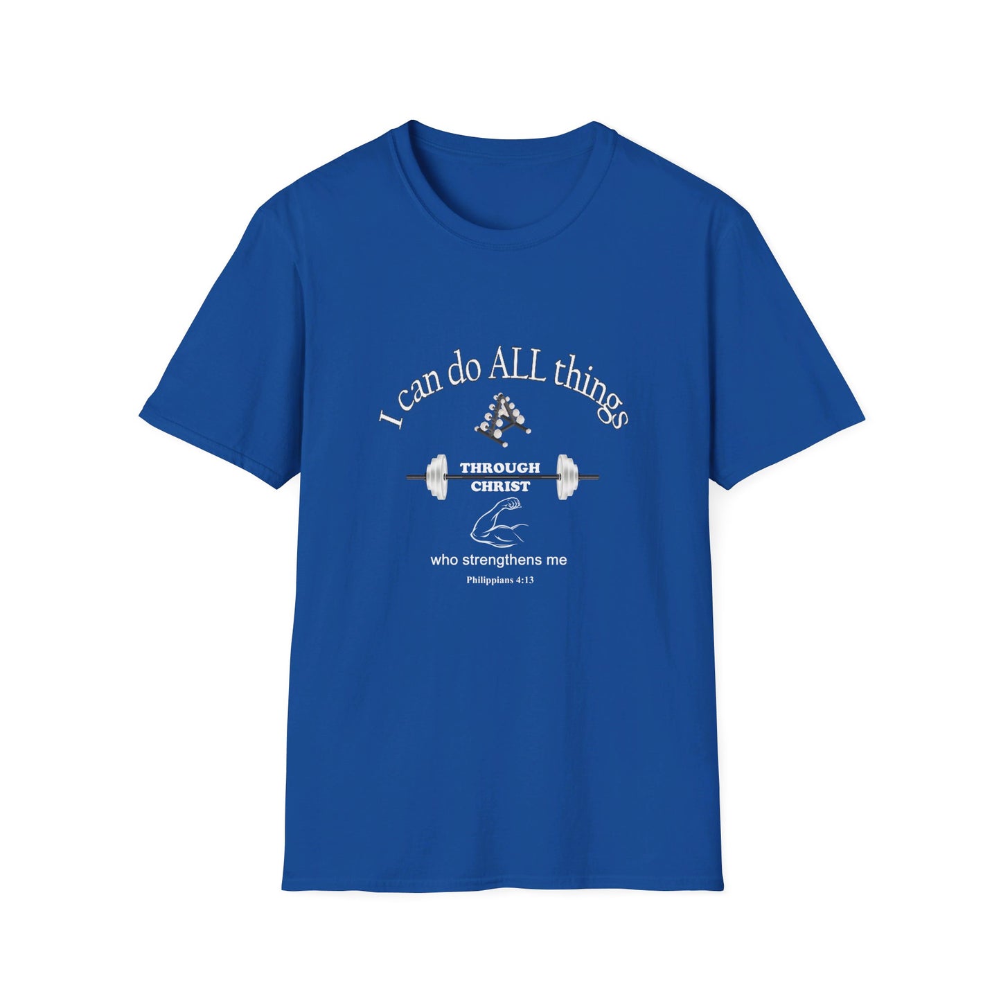 Men's Inspirational Softstyle T-Shirt featuring Bible Verse - Ideal for Everyday Wear or Exercise -Faith & Fitness - Printspirationz