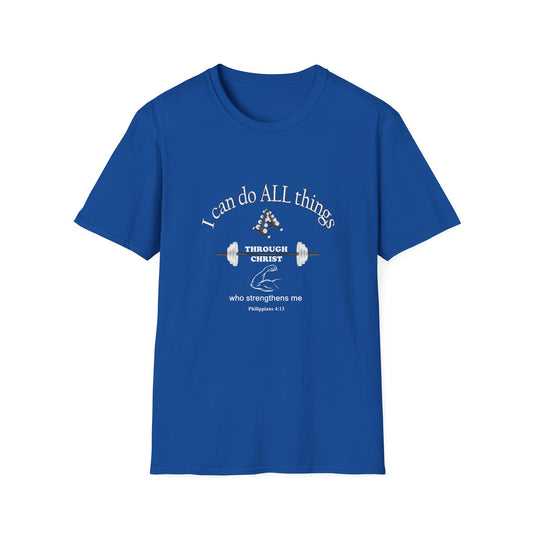 Men's Inspirational Softstyle T-Shirt featuring Bible Verse - Ideal for Everyday Wear or Exercise -Faith & Fitness - Printspirationz