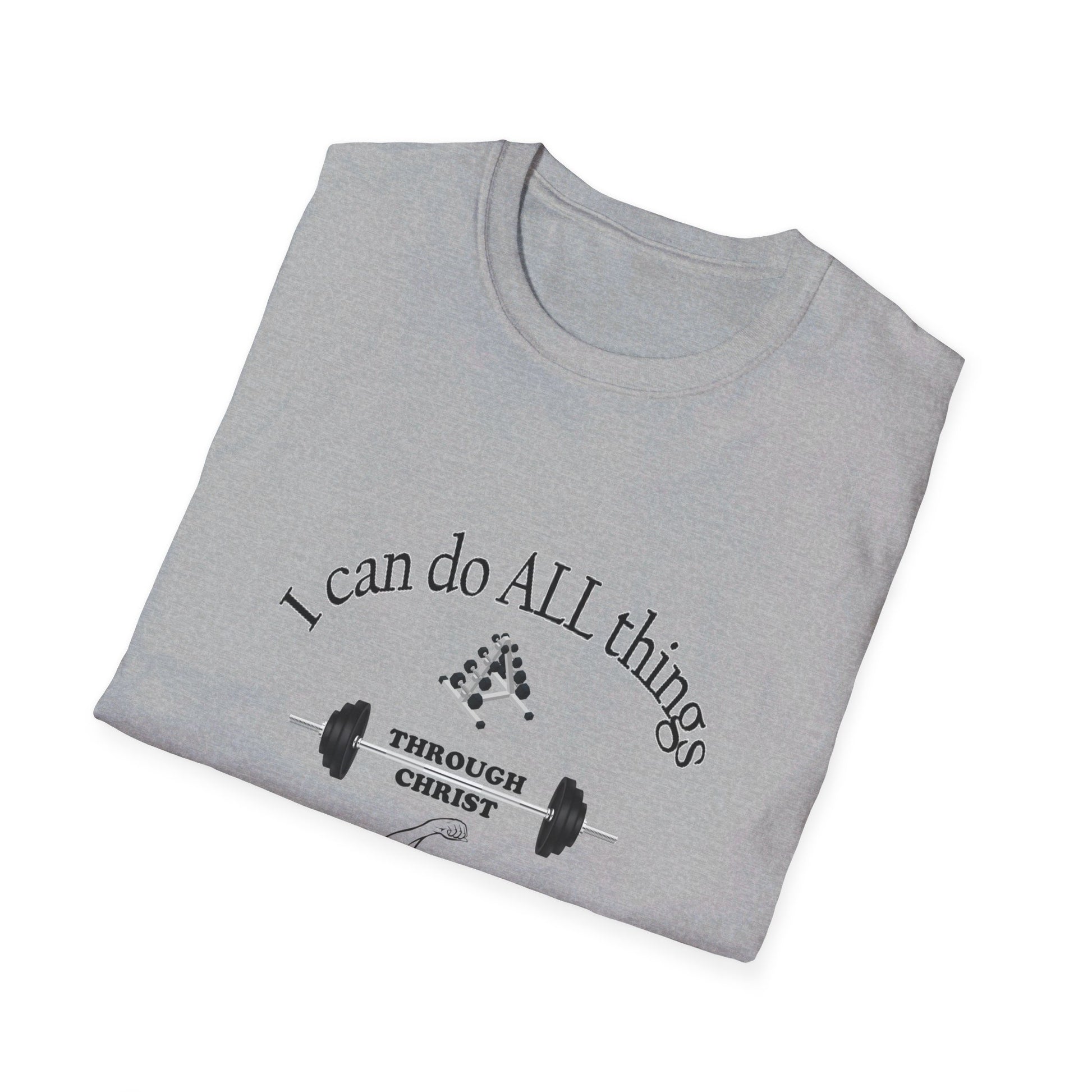Men's Inspirational Softstyle T-Shirt featuring Bible Verse - Ideal for Everyday Wear or Exercise -Faith & Fitness - Printspirationz