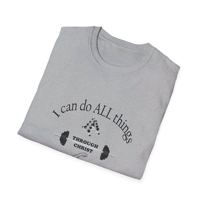 Men's Inspirational Softstyle T-Shirt featuring Bible Verse - Ideal for Everyday Wear or Exercise -Faith & Fitness - Printspirationz