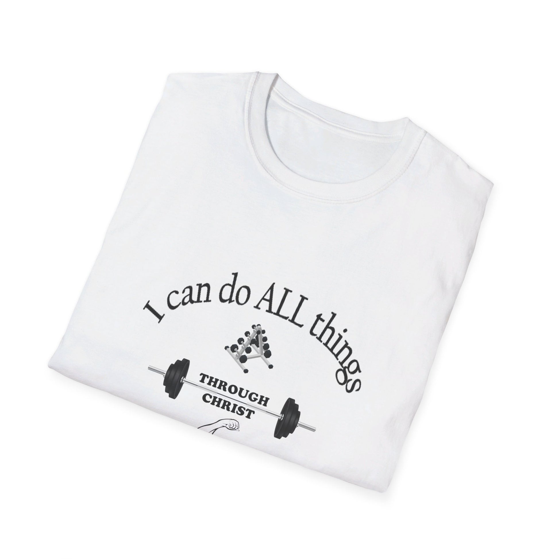 Men's Inspirational Softstyle T-Shirt featuring Bible Verse - Ideal for Everyday Wear or Exercise -Faith & Fitness - Printspirationz