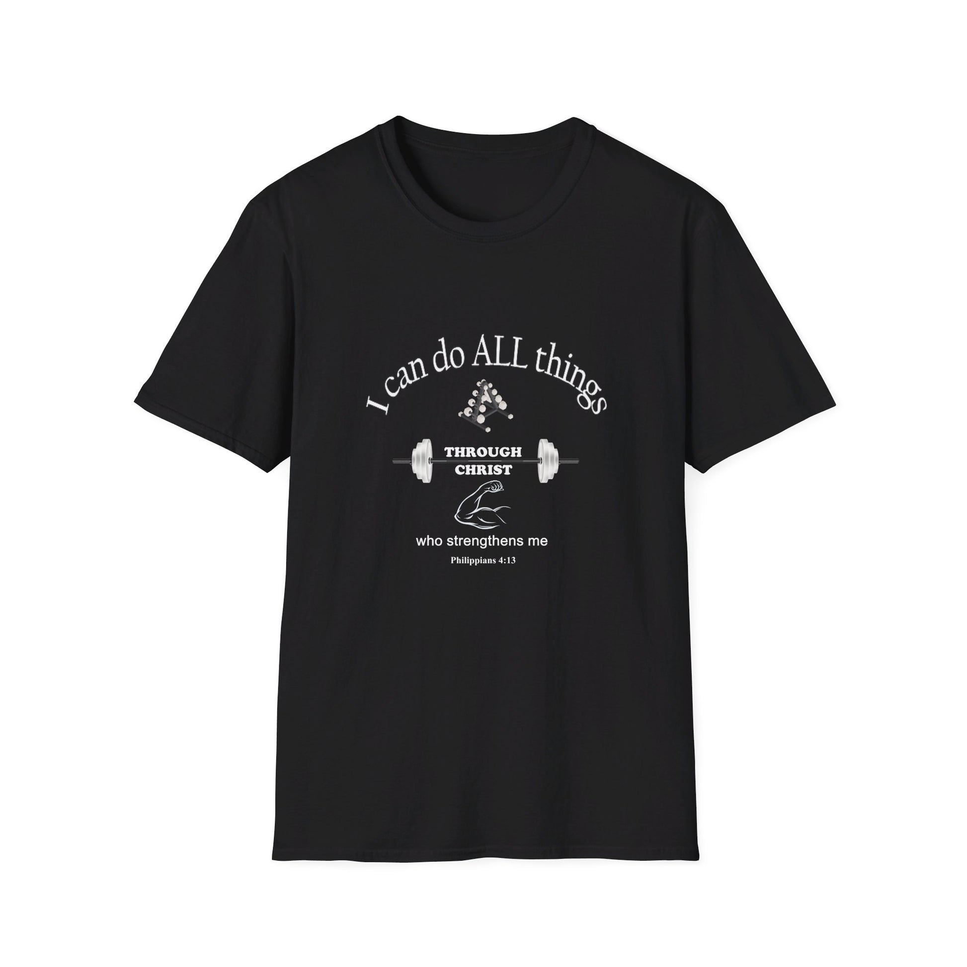 Men's Inspirational Softstyle T-Shirt featuring Bible Verse - Ideal for Everyday Wear or Exercise -Faith & Fitness - Printspirationz