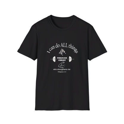Men's Inspirational Softstyle T-Shirt featuring Bible Verse - Ideal for Everyday Wear or Exercise -Faith & Fitness - Printspirationz
