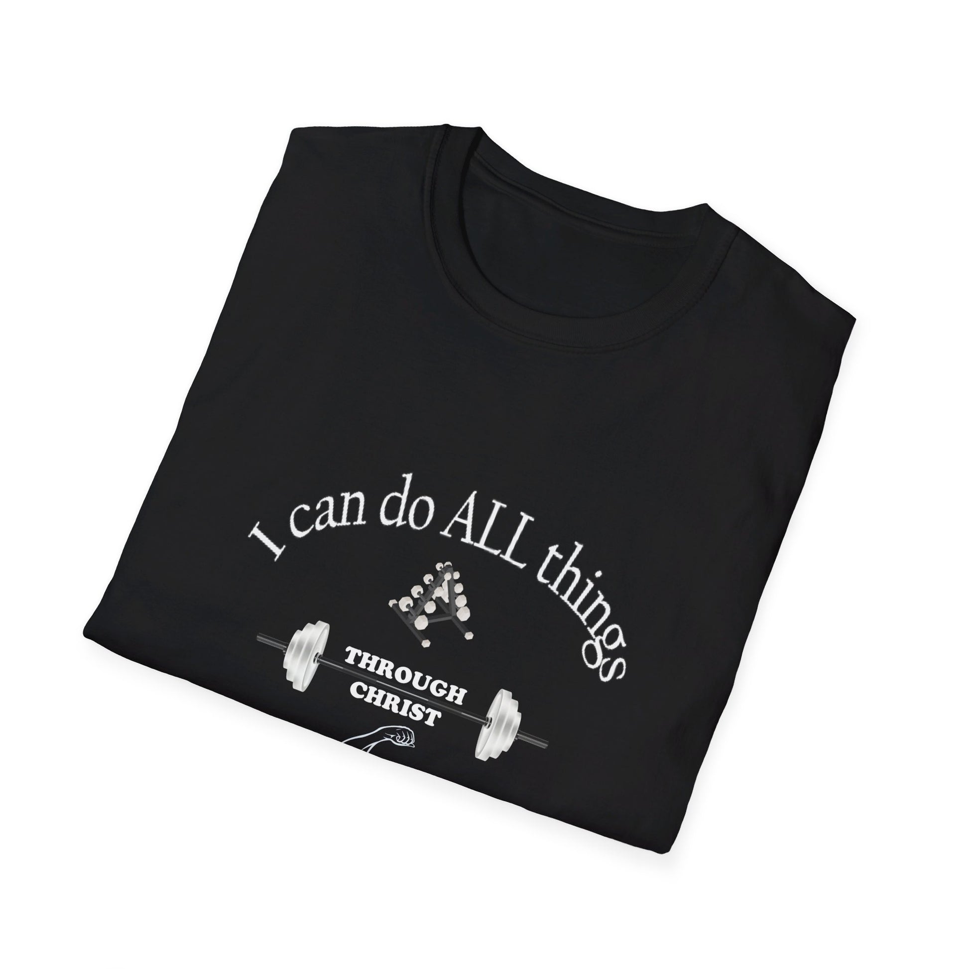 Men's Inspirational Softstyle T-Shirt featuring Bible Verse - Ideal for Everyday Wear or Exercise -Faith & Fitness - Printspirationz