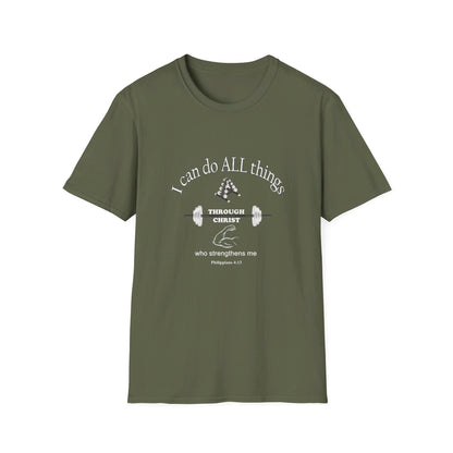 Men's Inspirational Softstyle T-Shirt featuring Bible Verse - Ideal for Everyday Wear or Exercise -Faith & Fitness - Printspirationz