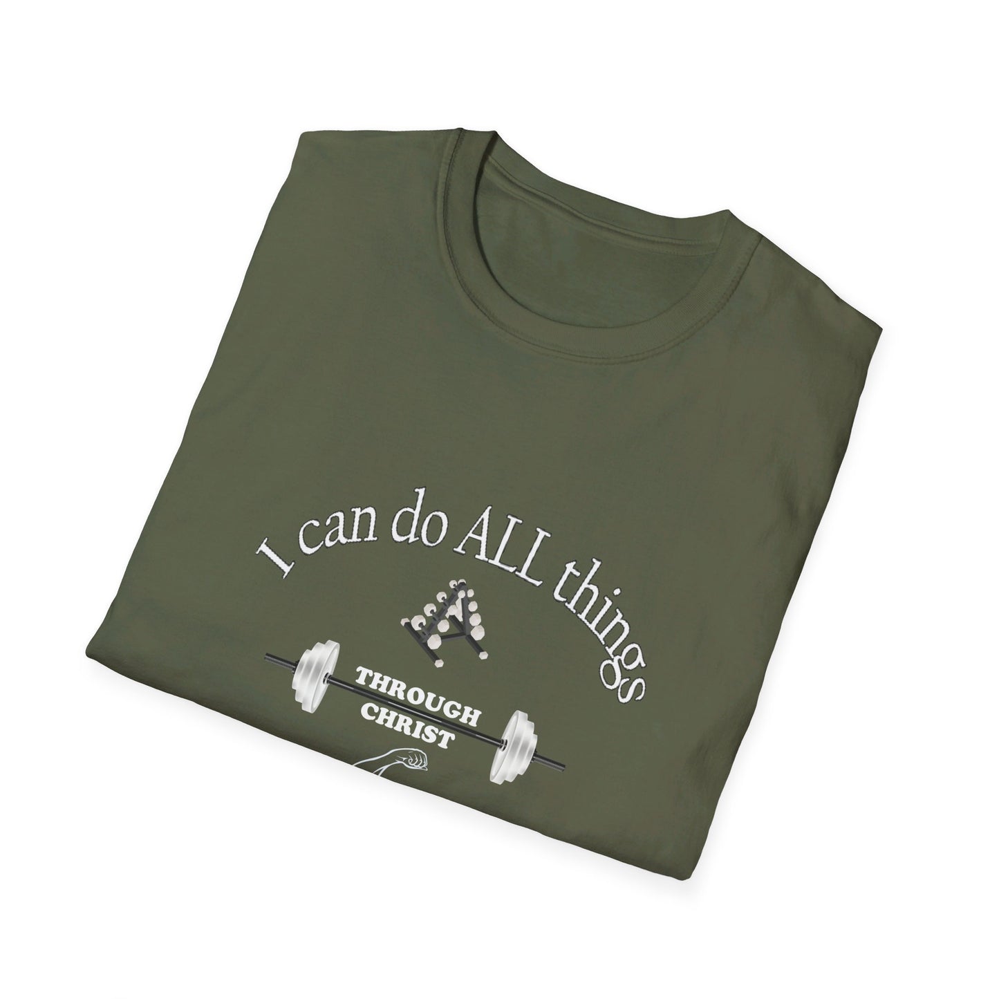 Men's Inspirational Softstyle T-Shirt featuring Bible Verse - Ideal for Everyday Wear or Exercise -Faith & Fitness - Printspirationz