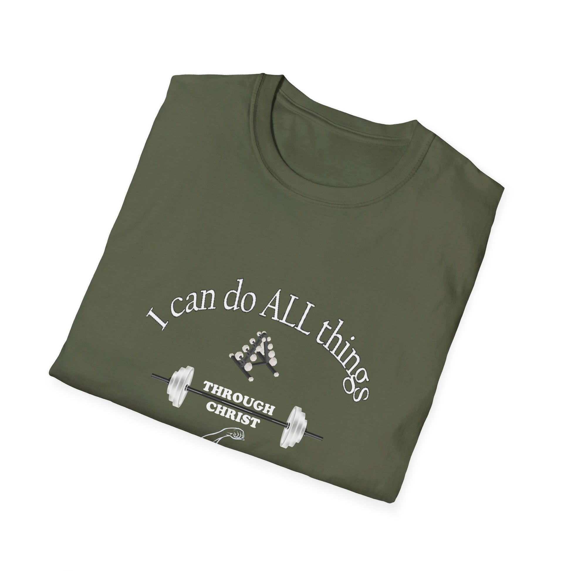 Men's Inspirational Softstyle T-Shirt featuring Bible Verse - Ideal for Everyday Wear or Exercise -Faith & Fitness - Printspirationz