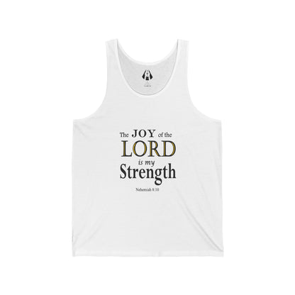 Christian Men's Jersey Tank Top | Inspirational Gym Shirt | Strength From God Bible Verse - Printspirationz