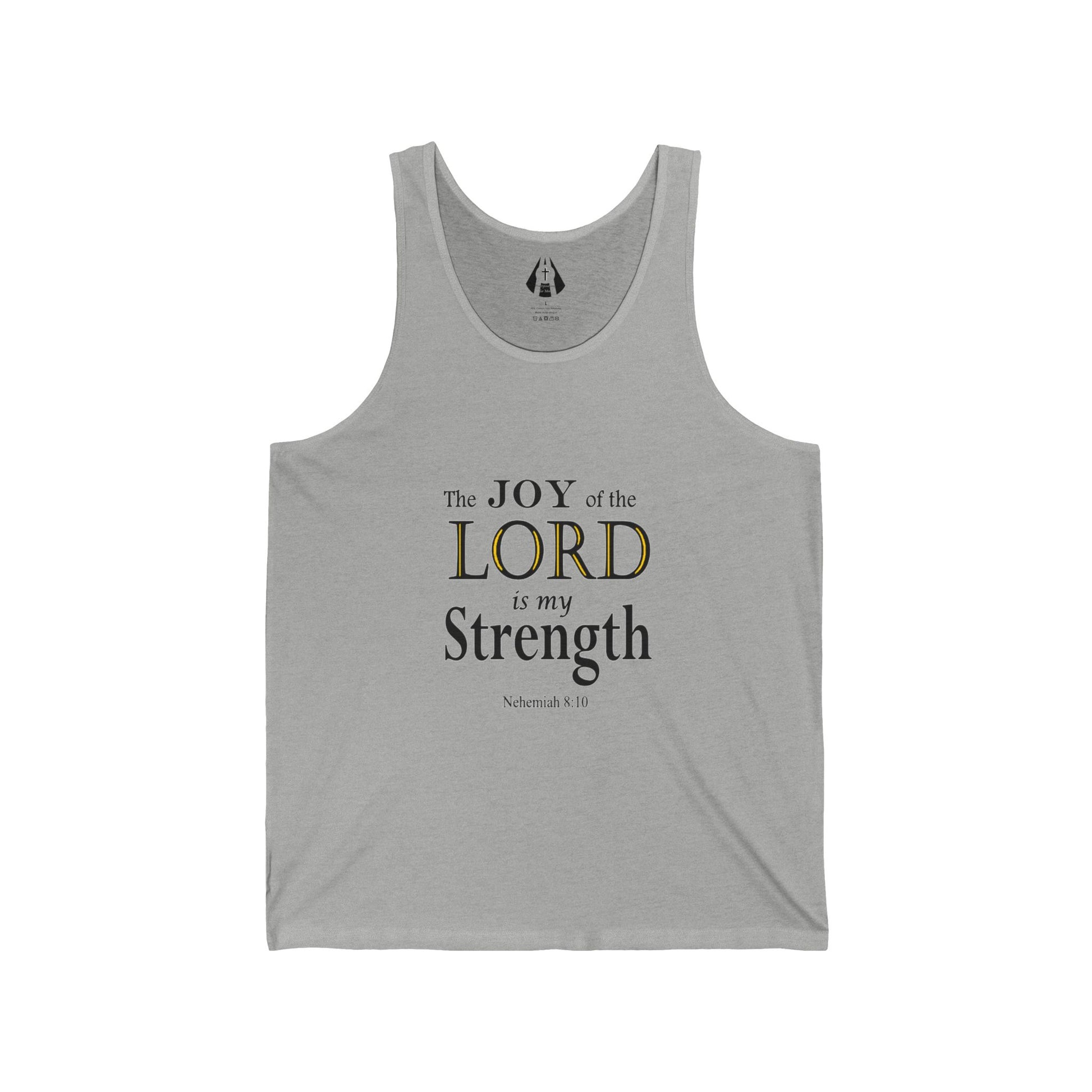 Christian Men's Jersey Tank Top | Inspirational Gym Shirt | Strength From God Bible Verse - Printspirationz