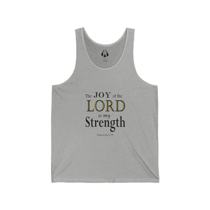 Christian Men's Jersey Tank Top | Inspirational Gym Shirt | Strength From God Bible Verse - Printspirationz