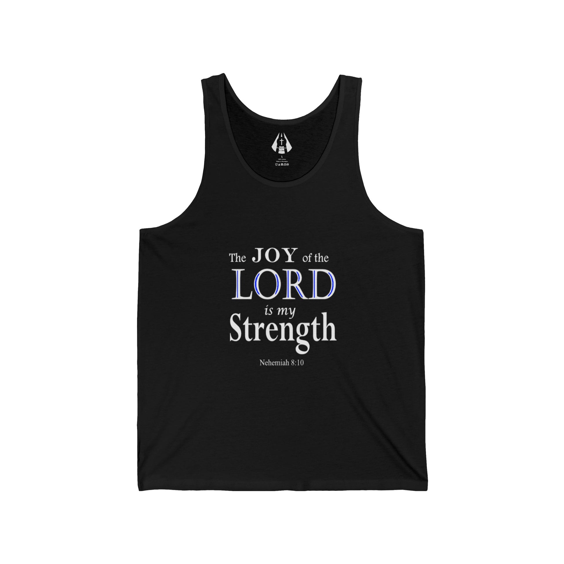 Christian Men's Jersey Tank Top | Inspirational Gym Shirt | Strength From God Bible Verse - Printspirationz