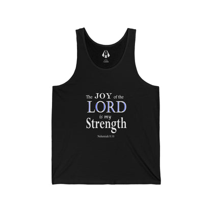 Christian Men's Jersey Tank Top | Inspirational Gym Shirt | Strength From God Bible Verse - Printspirationz