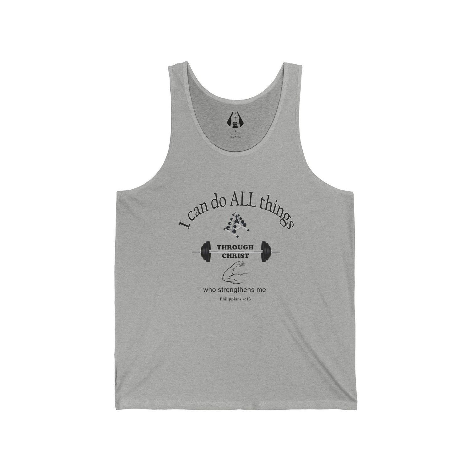 Christian Men's Tank Top | Inspirational Gym Shirt | Strength From God Bible Verse - Printspirationz