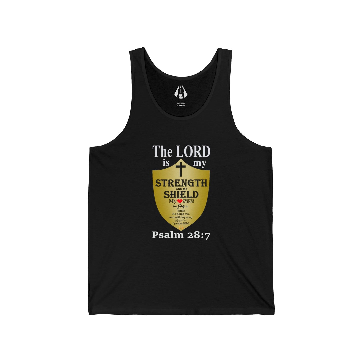 Christian Men's Tank Top | Inspirational Gym Shirt | Strength From God Bible Verse - Printspirationz