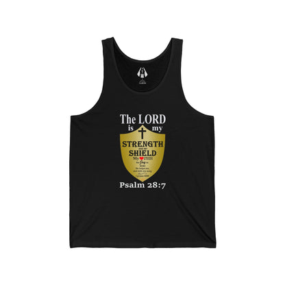 Christian Men's Tank Top | Inspirational Gym Shirt | Strength From God Bible Verse - Printspirationz