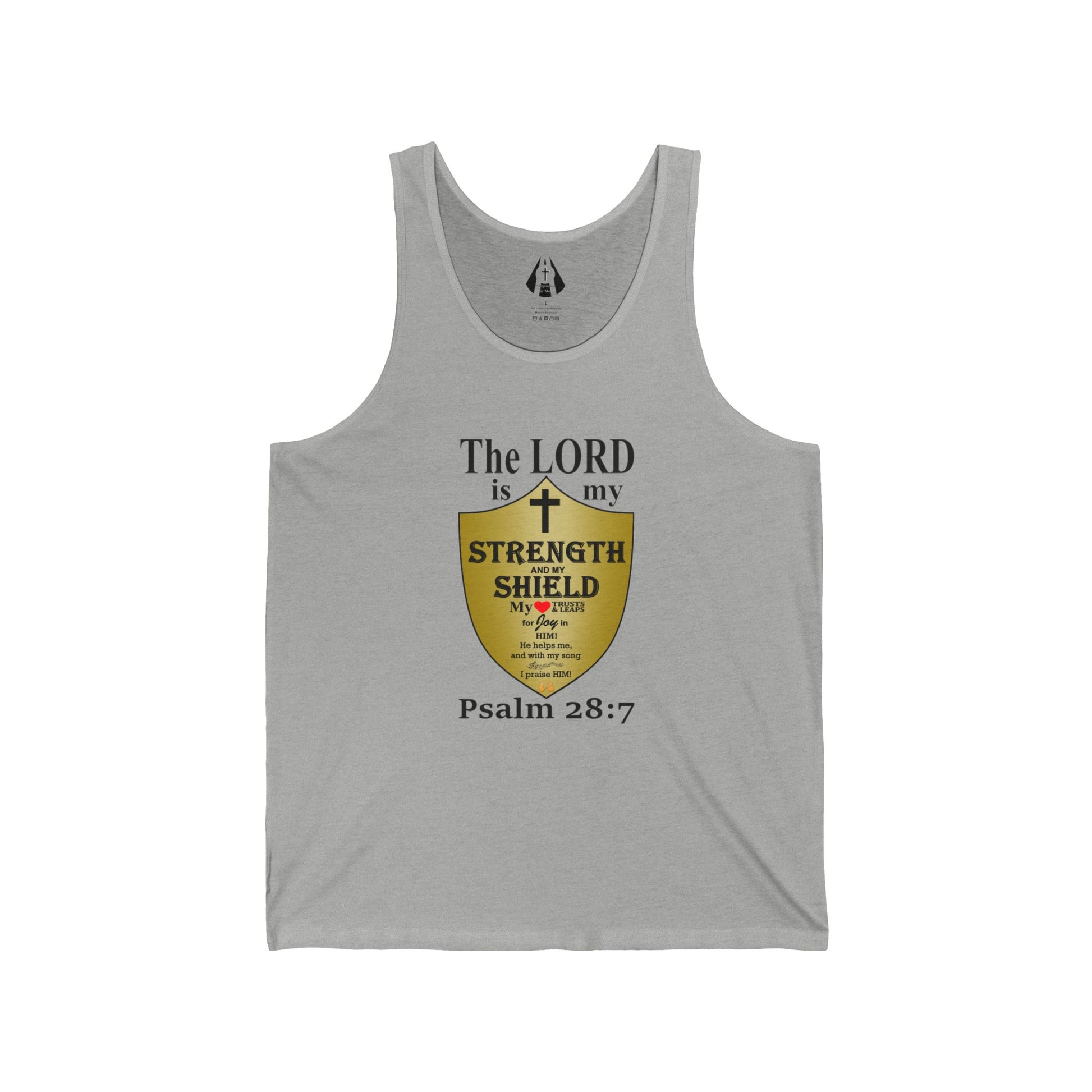 Christian Men's Tank Top | Inspirational Gym Shirt | Strength From God Bible Verse - Printspirationz