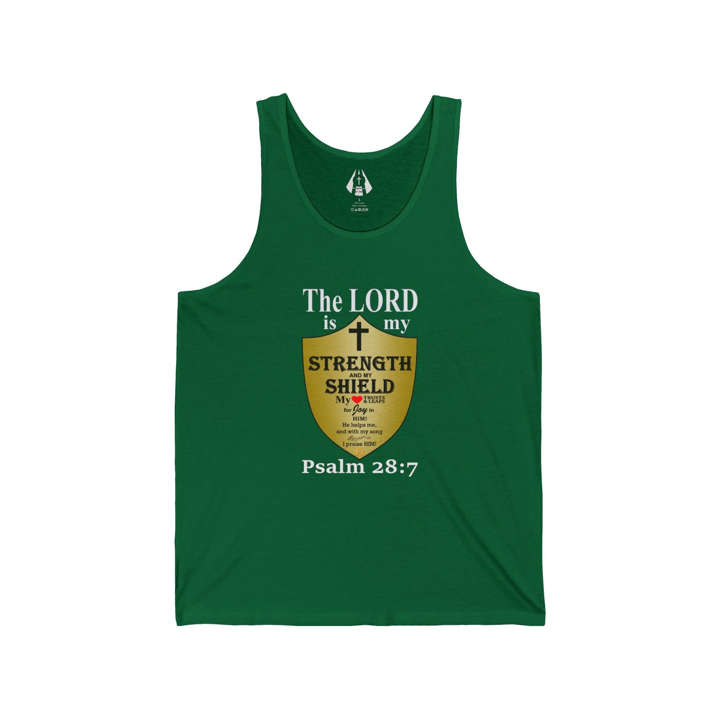 Christian Men's Tank Top | Inspirational Gym Shirt | Strength From God Bible Verse - Printspirationz