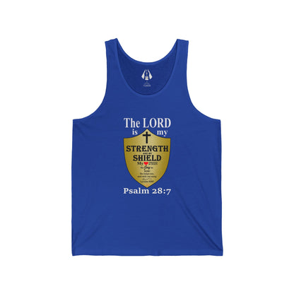 Christian Men's Tank Top | Inspirational Gym Shirt | Strength From God Bible Verse - Printspirationz