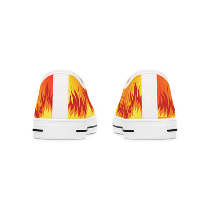 Fire Women's Low Top Sneakers, Colorful Casual Shoes, Summer Footwear, Trendy Sneakers for Women, Unique Gift for him or her, Sneakers - Printspirationz