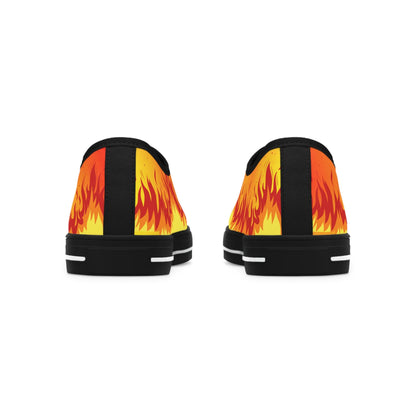 Fire Women's Low Top Sneakers, Colorful Casual Shoes, Summer Footwear, Trendy Sneakers for Women, Unique Gift for him or her, Sneakers - Printspirationz