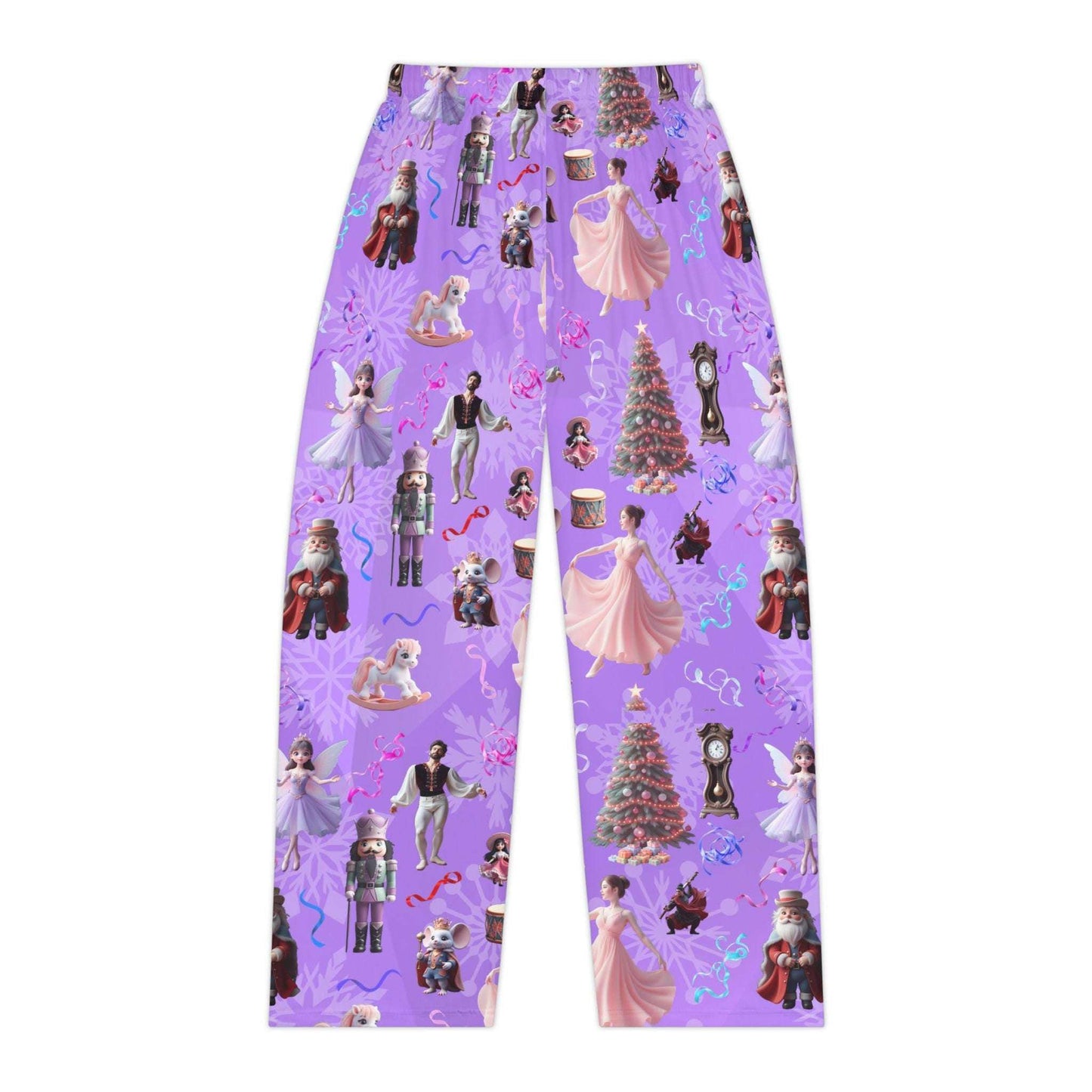 Purple Nutcracker Suite Women's Pajama Pants, Christmas Sleepwear, Purple Gradient Lounge Bottoms, Holiday Character PJ Trousers, Elastic