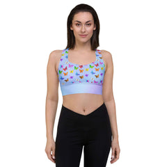 Choose your Recycled Longline Sports Bra - Blue