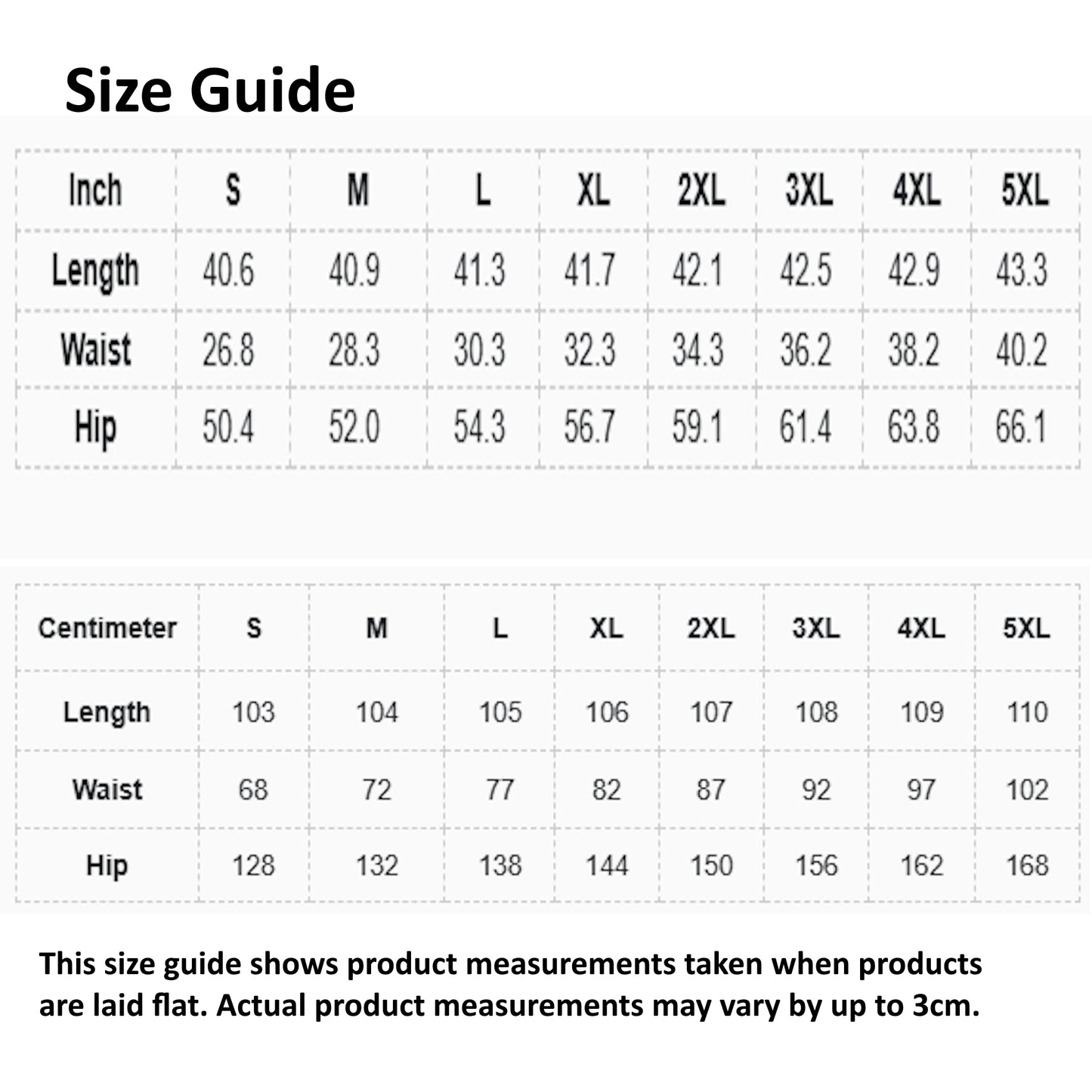 Women's Ruffled Wide-Leg Pants - Size Guide - Printspirationz