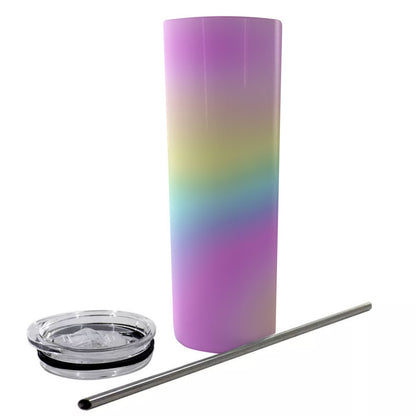 Glitter Tumbler With Stainless Steel Straw 20oz - Printspirationz