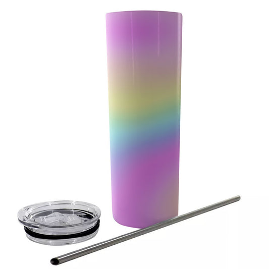 Glitter Tumbler With Stainless Steel Straw 20oz - Printspirationz